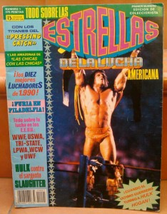 Uno de mis tesoros: El número 1 de Estrellas de la lucha americana con Ultimate Warrior en la portada.